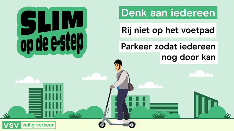 VSV lanceert campagne voor veiliger e-stepgebruik